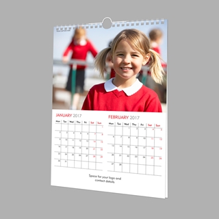 Show details for A4 Wall - 7 Leaf (single sided) Portrait with printed backing board - Design by us